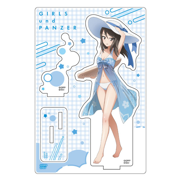 Curtain Damashii [Girls und Panzer Senshadou Daisakusen!] Acrylic Stand (Mika / Swimsuit 2016) 图片 1