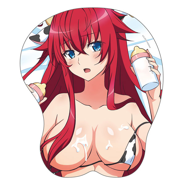 Curtain Damashii [High School D x D HERO] New Illustration Jumbo Mouse Pad (Rias Gremory / Cow Pattern Bikini)