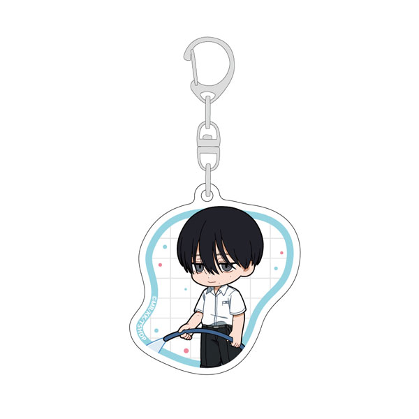 Parflette [The Summer Hikaru Died] Mini Chara Acrylic Keychain (Yoshiki Tsujinaka / Pool Cleaning)