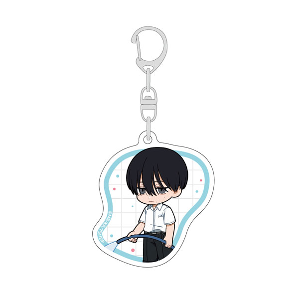 Parflette [The Summer Hikaru Died] Mini Chara Acrylic Keychain (Yoshiki Tsujinaka / Pool Cleaning) รูปภาพ 1