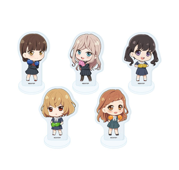A3 Acrylic Puchi Stand TV Anime "Taiari Deshita. -Ojousama wa Kakutou Game nante Shinai-" 01/ Mini Chara Illustration 5Pack BOX Bild 1