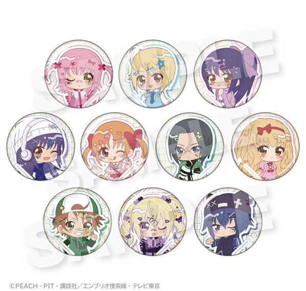 Stella Notes TV Anime "Shugo-chara!" Trading Tin Badge vivid ver. 10Pack BOX รูปภาพ 1