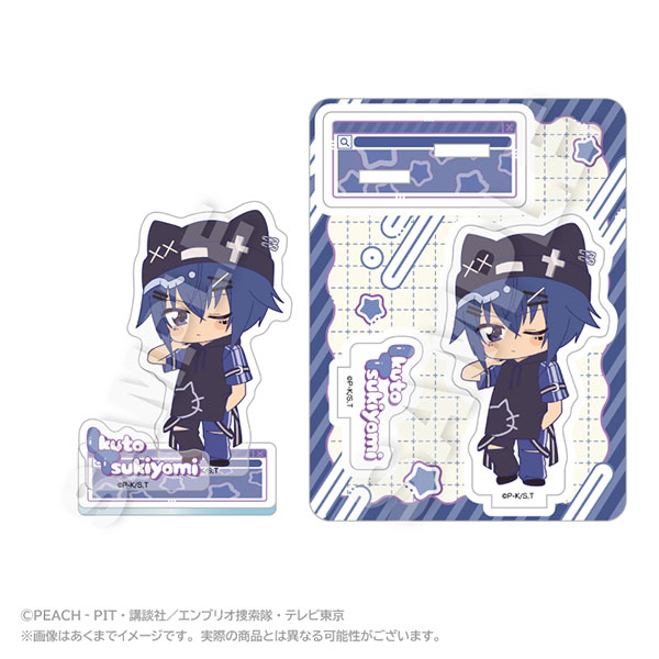 Stella Notes TV Anime "Shugo-chara!" Mini Chara Acrylic Mascot vivid ver. Ikuto Tsukiyomi Bild 1