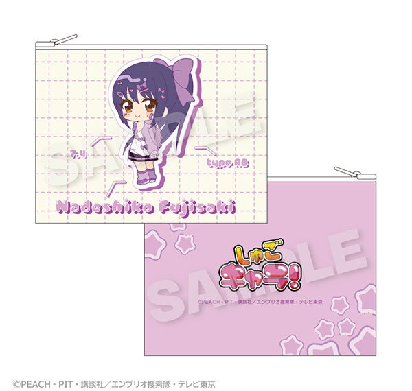 Stella Notes TV Anime "Shugo-chara!" Flat Pouch vivid ver. Nadeshiko Fujisaki รูปภาพ 1