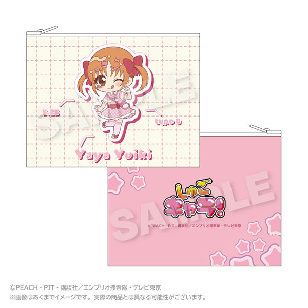 Stella Notes TV Anime "Shugo-chara!" Flat Pouch vivid ver. Yaya Yuiki