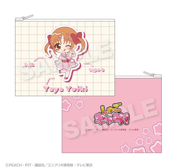 Stella Notes TV Anime "Shugo-chara!" Flat Pouch vivid ver. Yaya Yuiki รูปภาพ 1