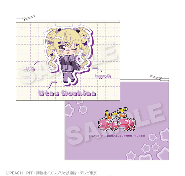 Stella Notes TV Anime "Shugo-chara!" Flat Pouch vivid ver. Utau Hoshina รูปภาพ 1