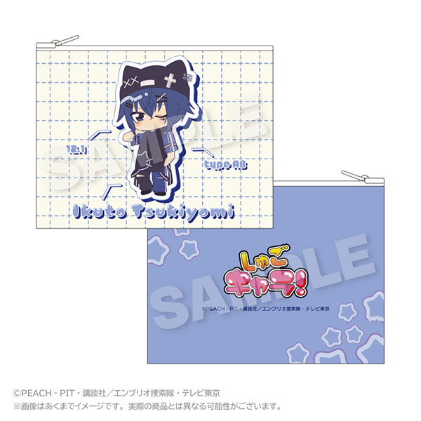 Stella Notes TV Anime "Shugo-chara!" Flat Pouch vivid ver. Ikuto Tsukiyomi