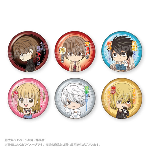 Stella Notes Death Note Trading Tin Badge Famous Scene ver.2 6Pack BOX