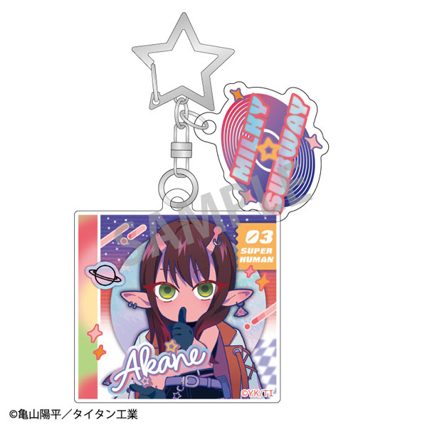 Kamio Japan Milky Subway: The Galactic Limited Express Double Part Acrylic Keychain Akane New Illustration Vol. 3 COSMOS*IDOL