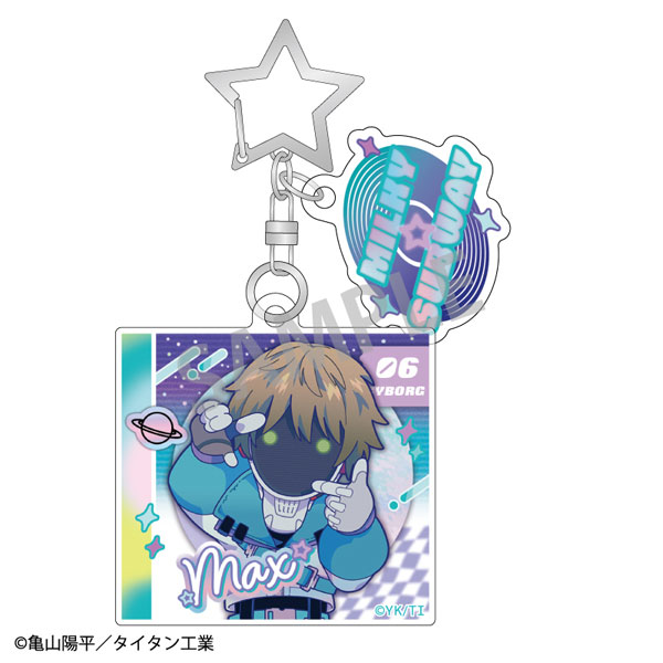 Kamio Japan Milky Subway: The Galactic Limited Express Double Part Acrylic Keychain Max New Illustration Vol. 3 COSMOS*IDOL Bild 1