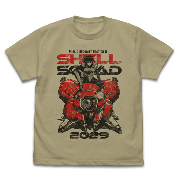 COSPA Ghost in the Shell TGITS Motoko & Fuchikoma T-shirt /SAND KHAKI-L