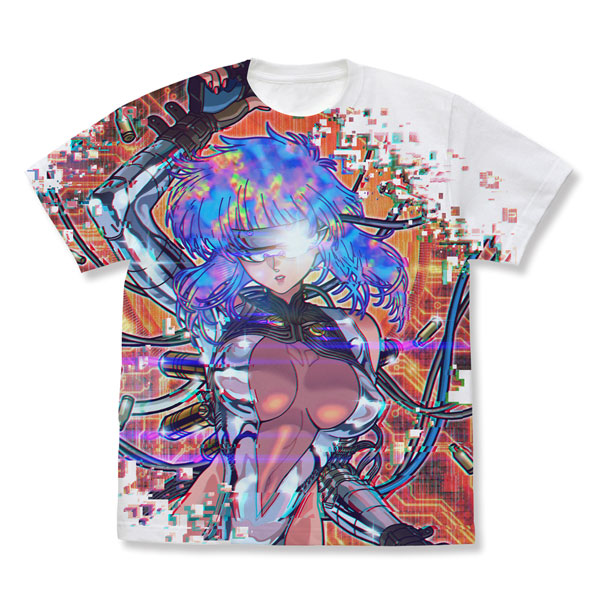 COSPA Ghost in the Shell TGITS Motoko Kusanagi Full Graphic T-shirt /WHITE-L