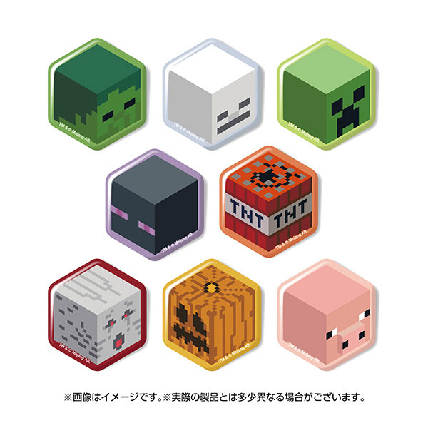Ensky MINECRAFT Minecraft Tin Badge Collection 8Pack BOX gambar 1