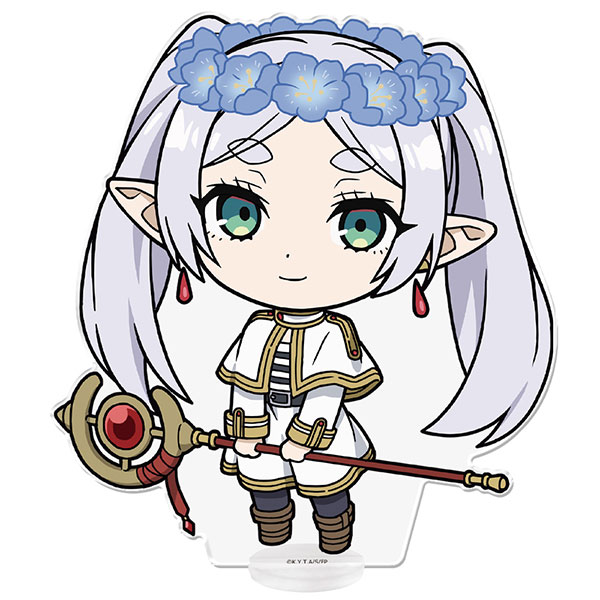 Azu Maker Frieren: Beyond Journey's End Deka Puni Colle! Acrylic Figure Frieren Flower Crown ver. gambar 1