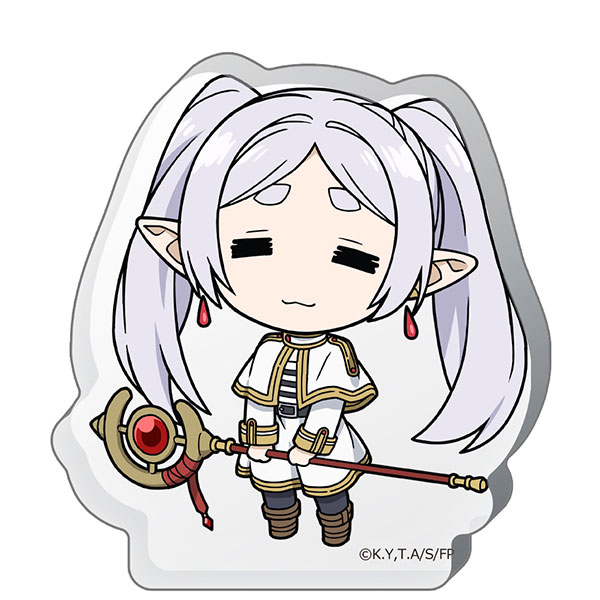Azu Maker Frieren: Beyond Journey's End Thick Acrylic Stand Frieren Silly Face ver. gambar 1