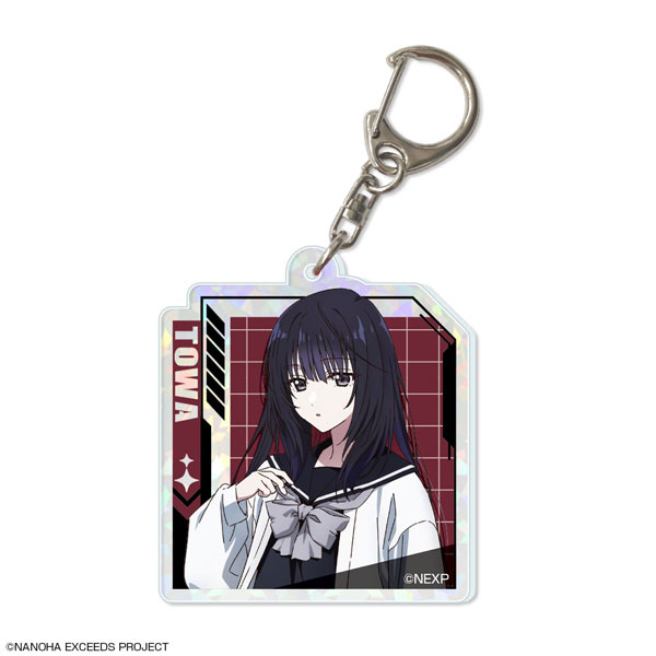License Agent Magical Girl Lyrical Nanoha Exceeds Gun Blaze Vengeance Hologram Acrylic Keychain Design 06 (Towa Yorumi)