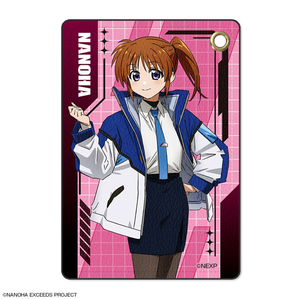 License Agent Magical Girl Lyrical Nanoha Exceeds Gun Blaze Vengeance Leather Pass Case Design 02 (Nanoha Takamachi)