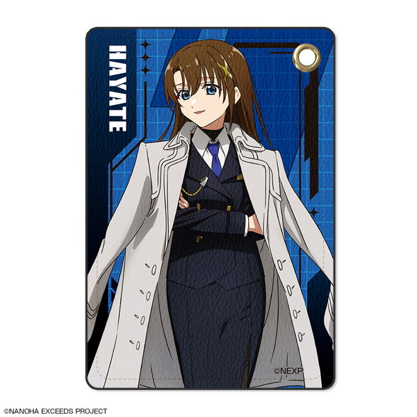 License Agent Magical Girl Lyrical Nanoha Exceeds Gun Blaze Vengeance Leather Pass Case Design 04 (Hayate Yagami)