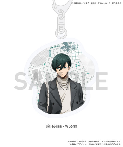 SIXBYSIX Bluelock 3rd ed Acrylic Keychain Rin Itoshi