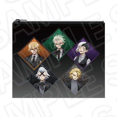 Contents Seed Anime "Dr. STONE" Flat Pouch Black Suit ver.