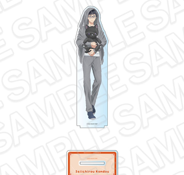 Contents Seed TV Anime "The Affairs of the Other World Depend on the Corporate Slave" Deka Acrylic Stand Seiichiro Kondo รูปภาพ 1
