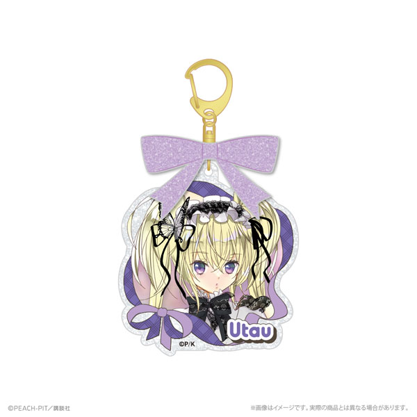 ATFES Shugo-chara! Acrylic Keychain w/Ribbon Utau Hoshina Hana Nari Hanayashiki
