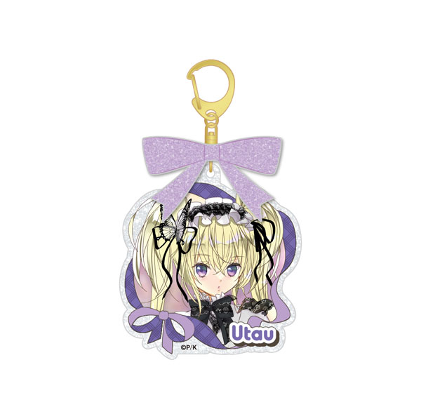 ATFES Shugo-chara! Acrylic Keychain w/Ribbon Utau Hoshina Hana Nari Hanayashiki รูปภาพ 1