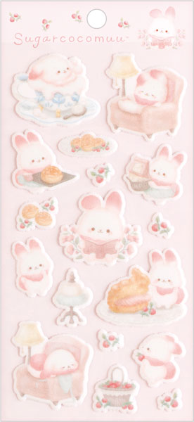 San-x SE75101 Sugarcocomuu "Sugarcocomuu's Holiday" MokoMoko Sticker