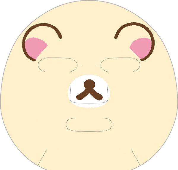 San-x FE48802 페이스 팩 릴akkuma 코릴락쿠마 이미지 1