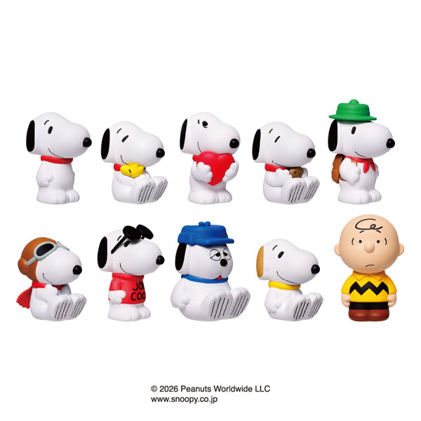 Ensky PEANUTS Soft Vinyl Puppet Mascot 10Pack BOX