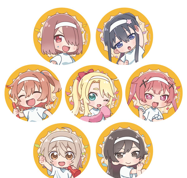 Curtain Damashii [Wataten!: An Angel Flew Down to Me Precious Friends] Trading Tin Badge (Mini Chara / Sports Day) 7Pack BOX รูปภาพ 1