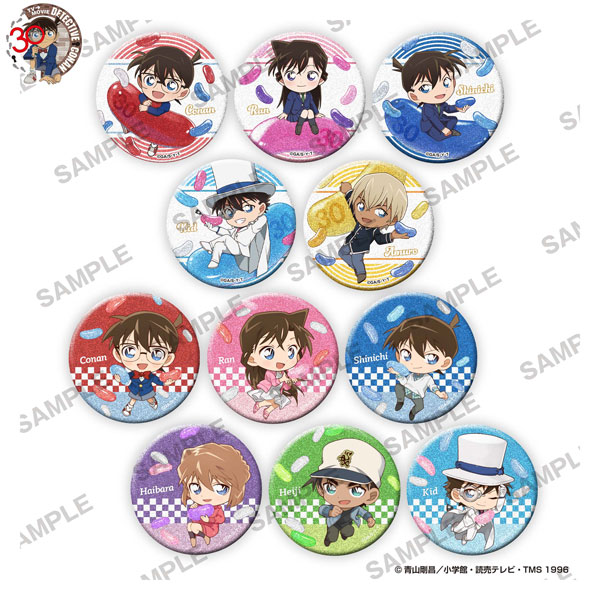 KADOKAWA Detective Conan Sparkling Tin Badge Collection Anniversary Jelly Beans Ver. 11Pack BOX image 1