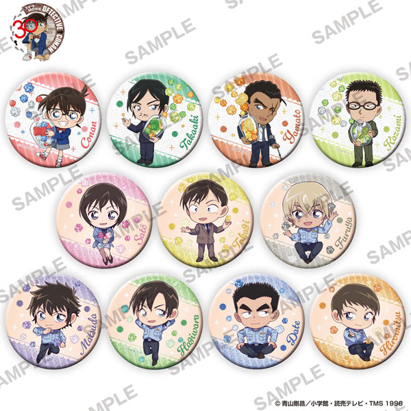 KADOKAWA Detective Conan Sparkling Tin Badge Collection Anniversary Konpeito (sugar candy) Ver. 11Pack BOX