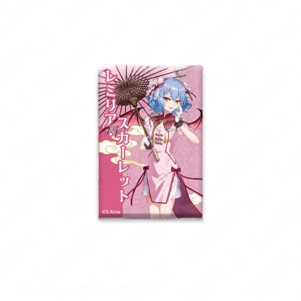 TOKYOGETS Touhou Project [Chinese Dress Style Costume] Square Tin Badge (Remilia Scarlet) Bild 1