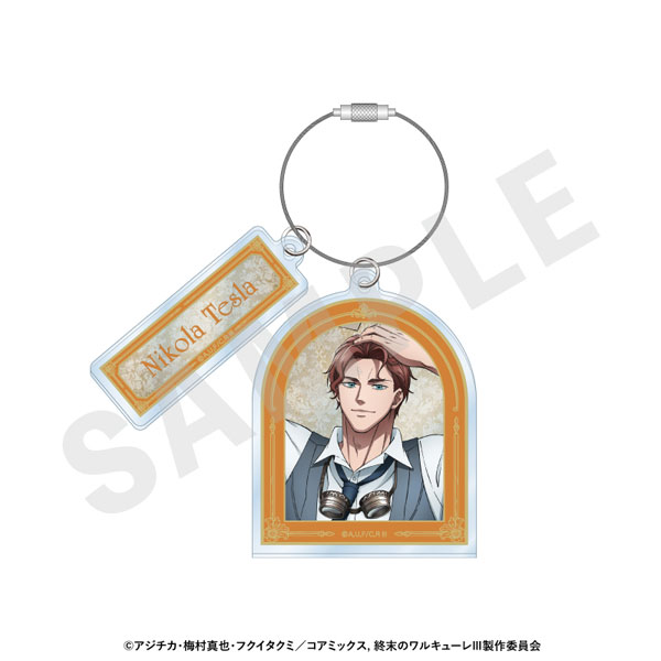 coly Anime "Record of Ragnarok III" Wire Acrylic Keychain (Nikola Tesla) imagen 1