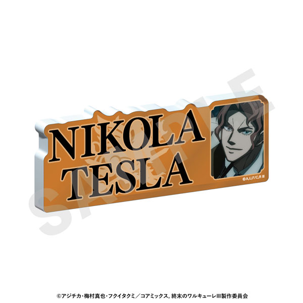 coly Anime "Record of Ragnarok III" Name Acrylic Plate (Nikola Tesla) Bild 1