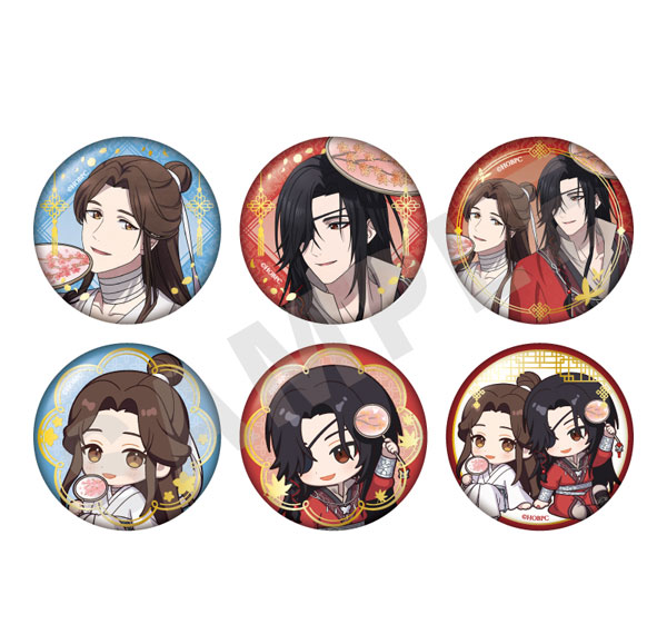 coly Animated Series "Heaven Official's Blessing" Trading Shiny Tin Badge 6Pack BOX รูปภาพ 1
