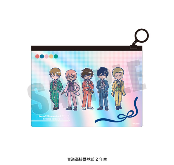 Playful Mind Company TV Anime "Ace of Diamond actII -SS-" Retro Pop Vol.4 Aurora Pouch Seido High School Baseball Club 2nd Years รูปภาพ 1