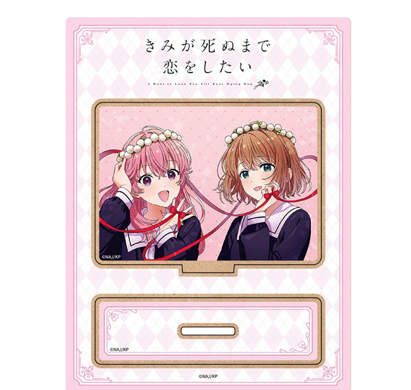 ATFES TV Anime "I Want to Love You Till Your Dying Day" Wooden Chara Stand Sheena & Mimi รูปภาพ 1