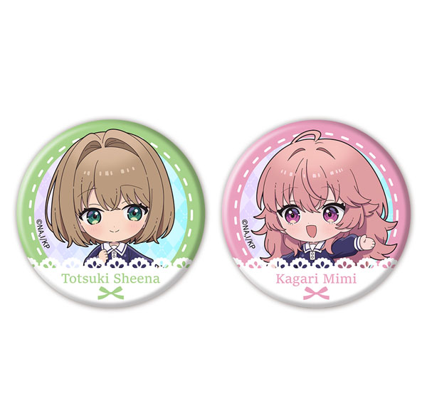 ATFES TV Anime "I Want to Love You Till Your Dying Day" Aurora Tin Badge 2pc. Set Mini Chara Sheena & Mimi รูปภาพ 1