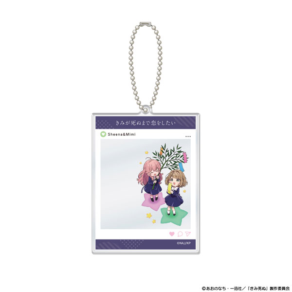 ATFES TV Anime "I Want to Love You Till Your Dying Day" SNS Style Acrylic Card Keychain Sheena & Mimi