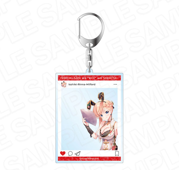 Contents Seed Isshikisan wa Koi wo Shiritai. SNS Style Acrylic Keychain Rinna Milford Isshiki China Bunny ver. รูปภาพ 1
