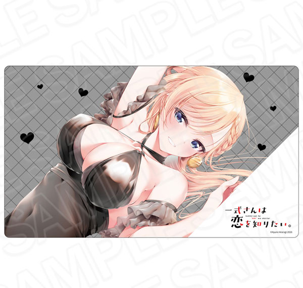 Contents Seed Isshikisan wa Koi wo Shiritai. Rubber Desk Mat Rinna Milford Isshiki Black Dress ver. รูปภาพ 1