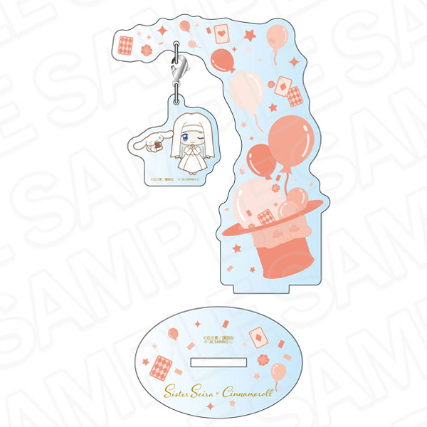 Contents Seed Saint Tail x Sanrio Characters Furafura Acrylic Stand Nun x Cinnamoroll