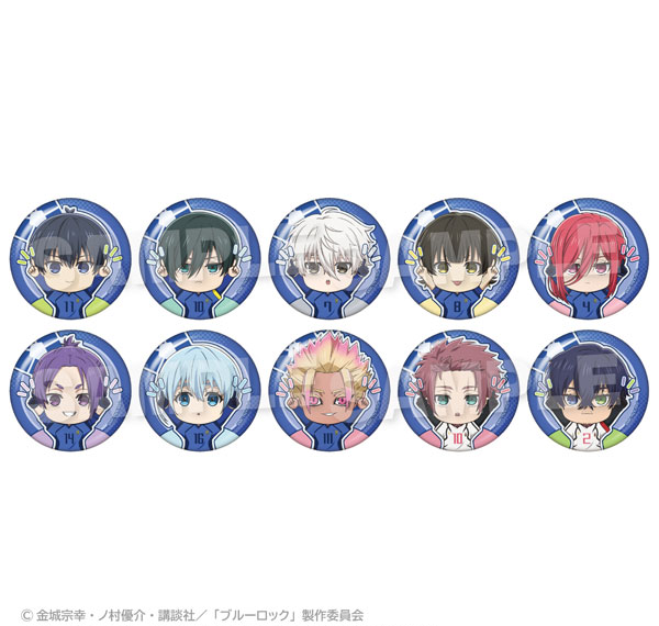 Stella Notes TV Anime "Bluelock" Trading Point Tin Badge 10Pack BOX รูปภาพ 1