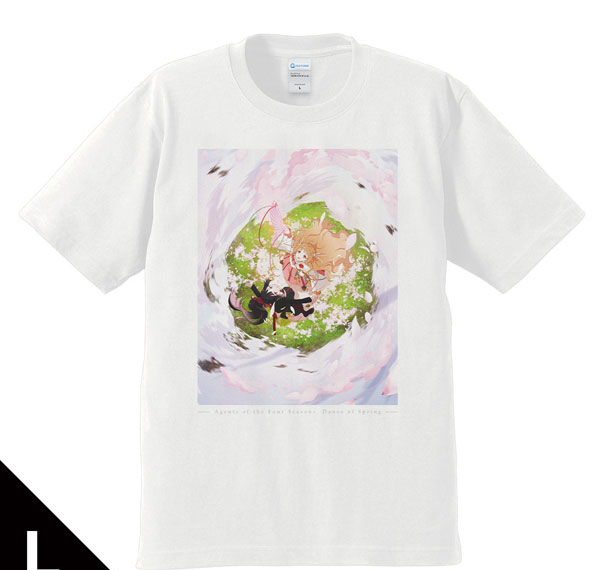 Azu Maker TV Anime "Agents of the Four Seasons Dance of Spring" T-shirt Spring Visual ver. L Size รูปภาพ 1
