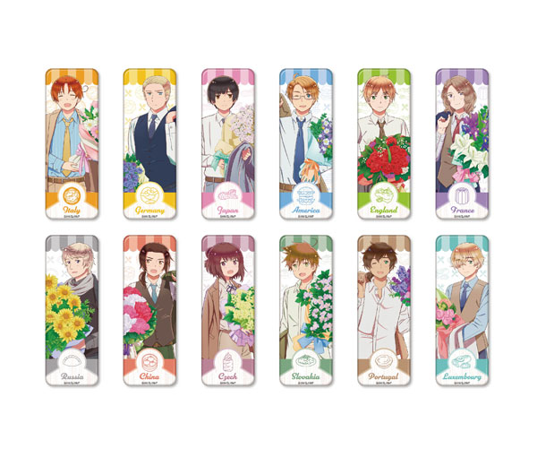 Ensky Anime "Hetalia World Stars" Long Can Badge Collection 12Pack BOX