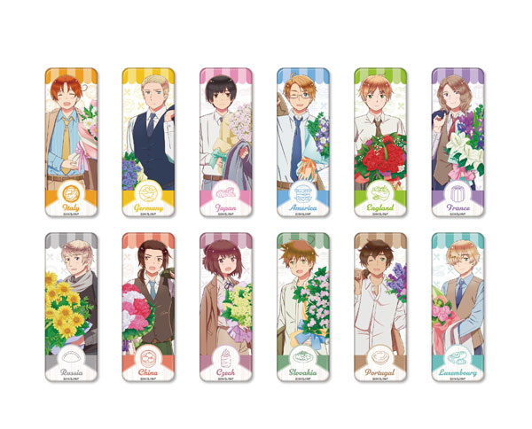 Ensky Anime "Hetalia World Stars" Long Can Badge Collection 12Pack BOX รูปภาพ 1