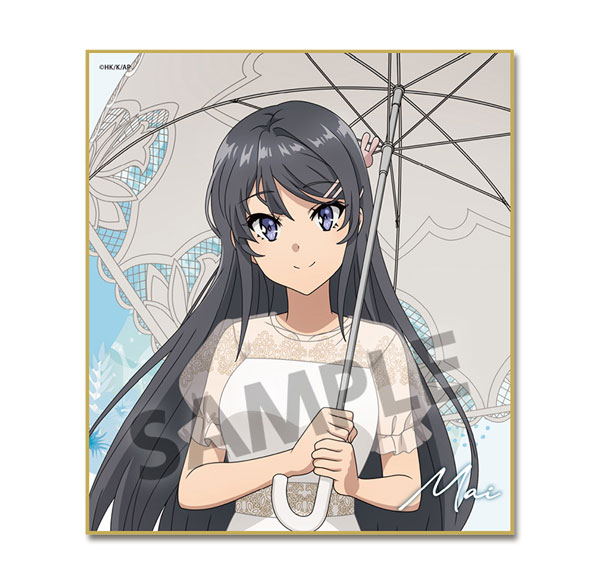 Hobby Stock Seishun Buta Yarou Series New Illustration Mini Shikishi Mai Sakurajima Vacation ver. รูปภาพ 1